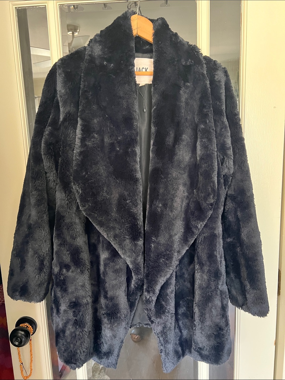 Jack by BB Dakota Black Plush Teddy Jacket